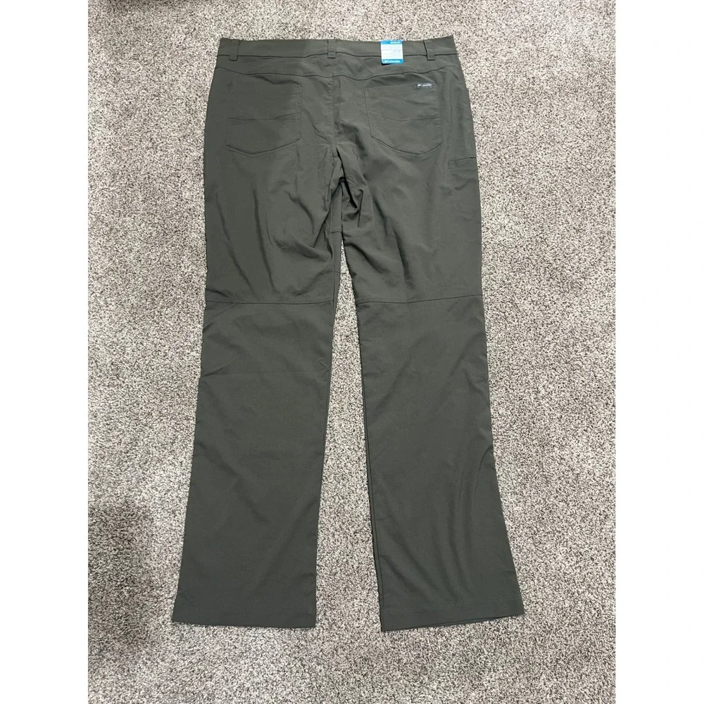 Columbia Pilsner Peak Pant Mens 38x34 Olive Green Omni-Shade UPF 50 AM1563-339